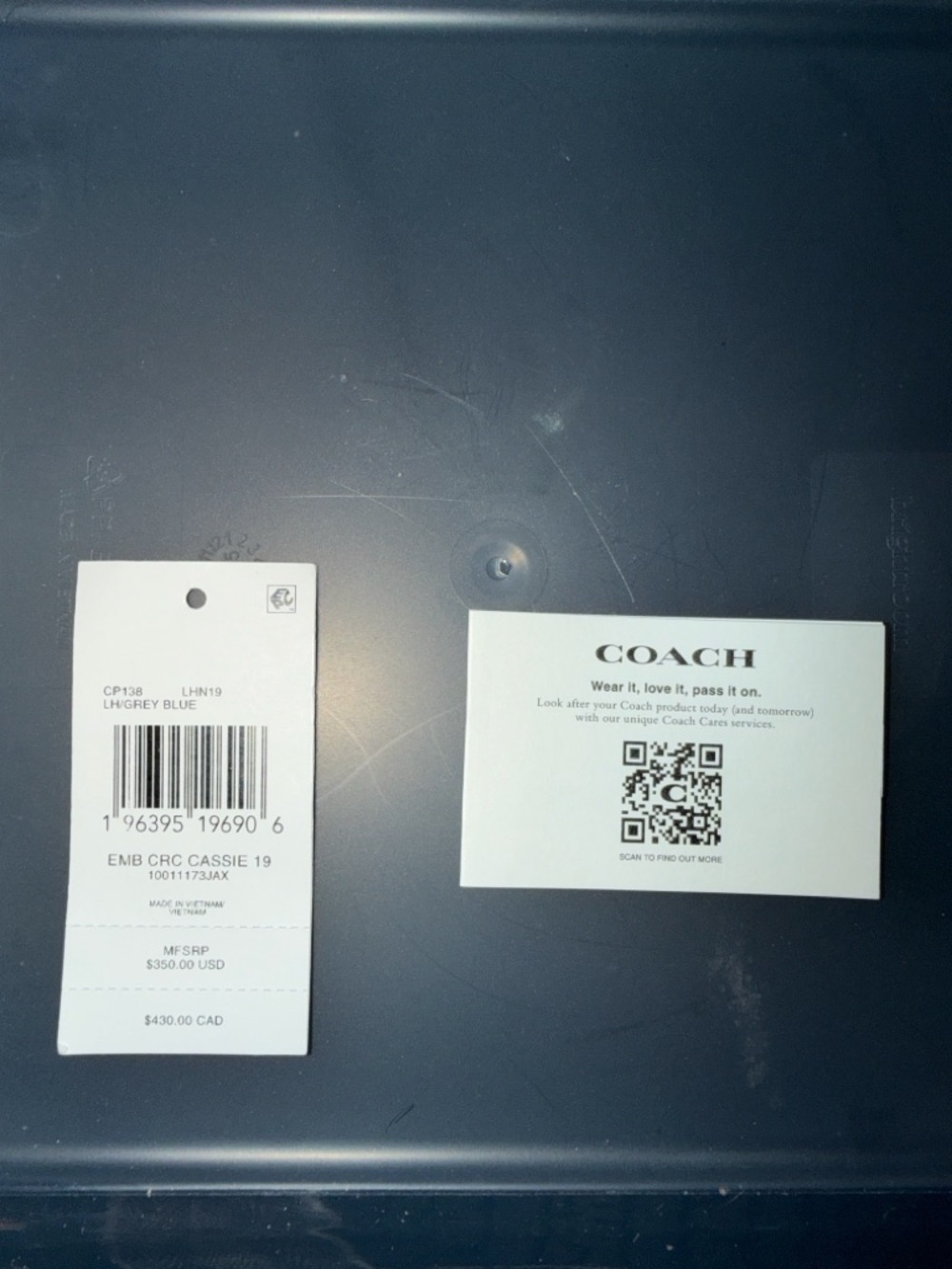 Coach Gray embossed croc leather cassie Crossbody 19 - Picture 11 of 11